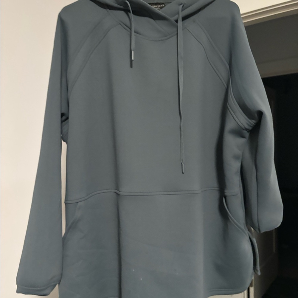 Blue Hooded Sweatshirt